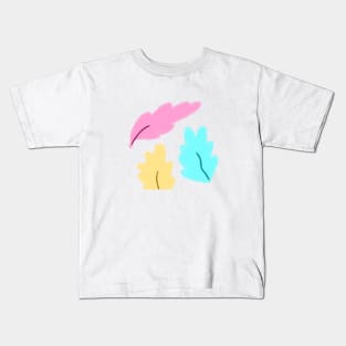 Colorful watercolor leaf art design Kids T-Shirt